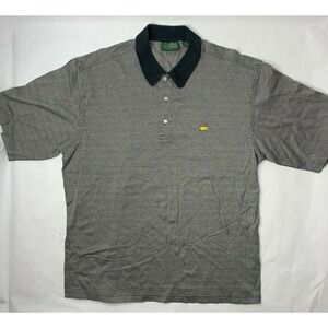 Amen Corner Mens XL Masters Polo Shirt Gray Short Sleeve 2 Ply Mercerized